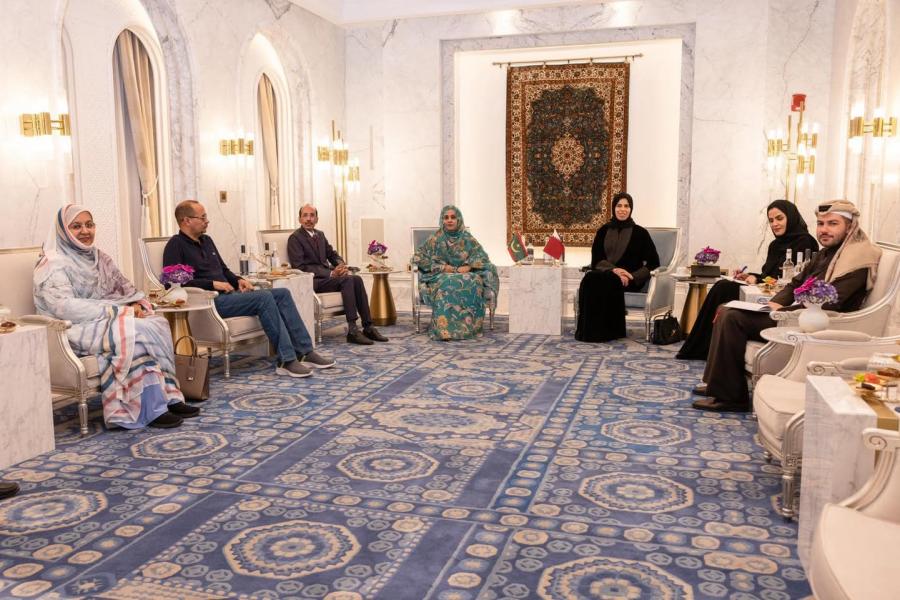 معالي الوزيرة تجري محادثات مع نظيريها القطري والجزائري 